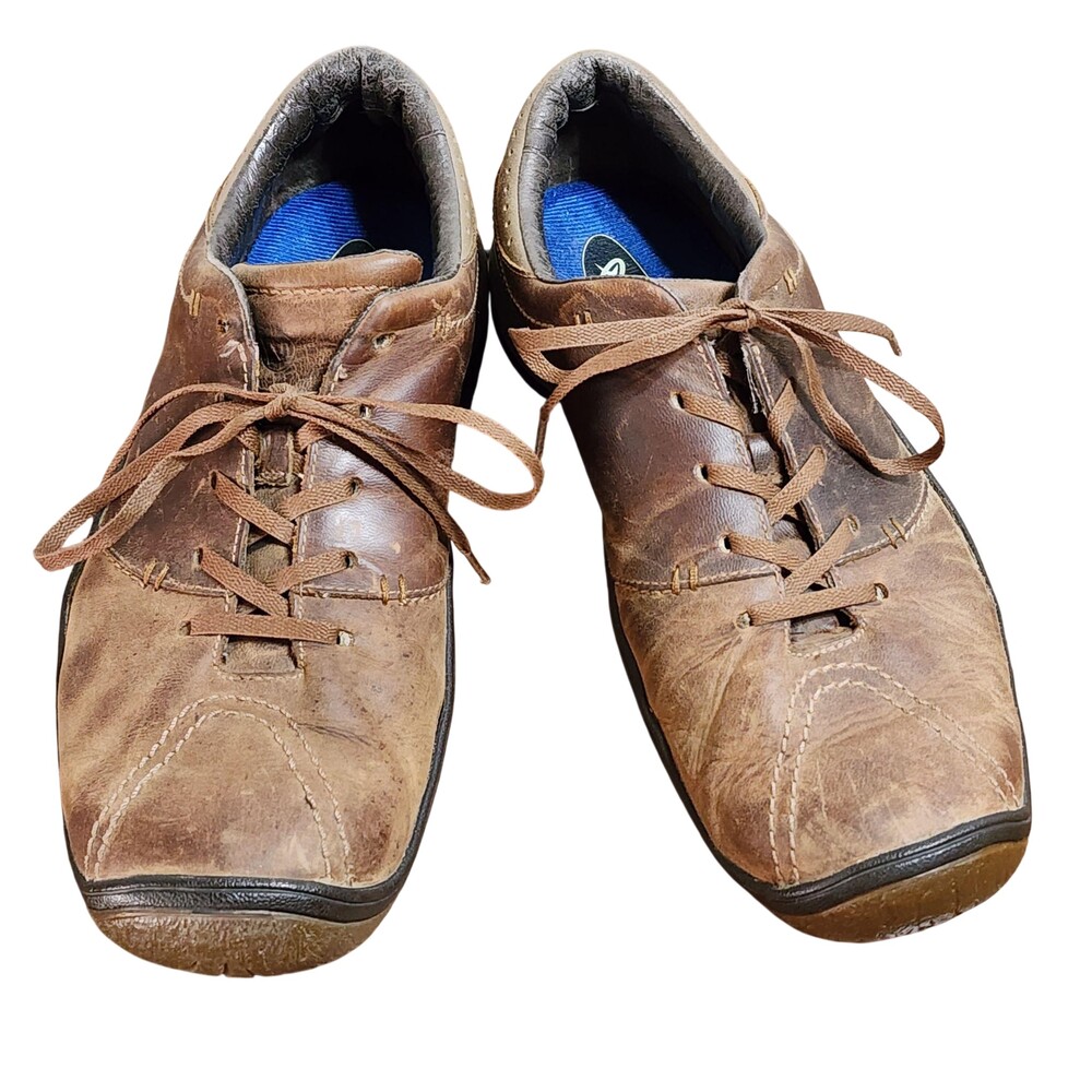 Merrell Casual Shoes Mens Size 12 Brown Leather Lace Up Comfort Walking Sneaker